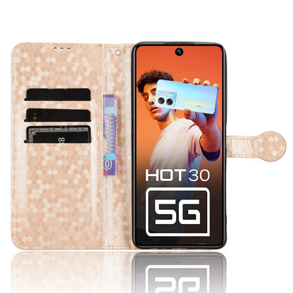 For Infinix Hot 30 5G PU Leather Stand Case Imprinted Wallet Shockproof Cell Phone Cover