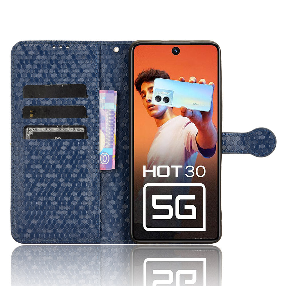 For Infinix Hot 30 5G PU Leather Stand Case Imprinted Wallet Shockproof Cell Phone Cover
