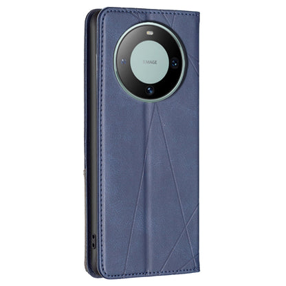 For Huawei Mate 60 Card Holder Leather Case Imprinted Line Phone Stand Folio Flip Cover