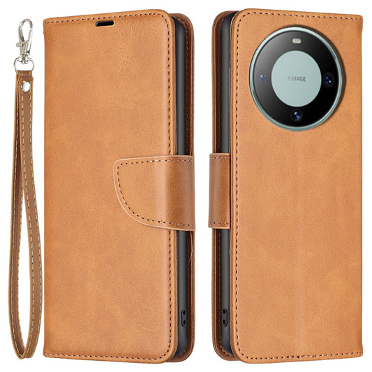 For Huawei Mate 60 Book Style Phone Wallet Case Textured PU Leather Stand Phone Cover
