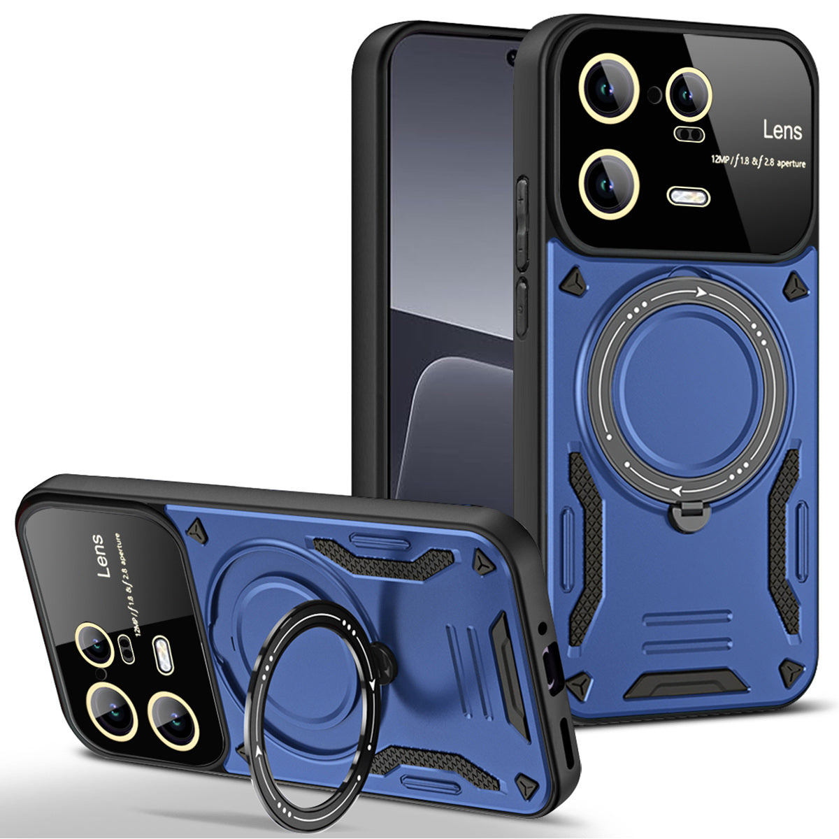 For Xiaomi 13 Pro 5G PC+TPU Shockproof Phone Case Kickstand Cover Compatible with MagSafe