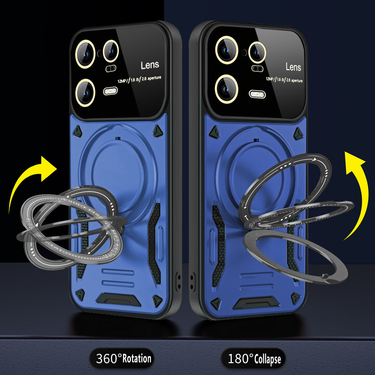 For Xiaomi 13 Pro 5G PC+TPU Shockproof Phone Case Kickstand Cover Compatible with MagSafe