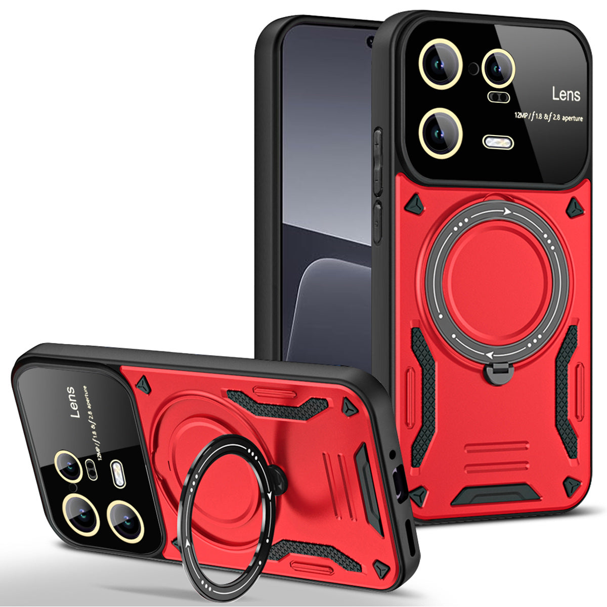 For Xiaomi 13 Pro 5G PC+TPU Shockproof Phone Case Kickstand Cover Compatible with MagSafe