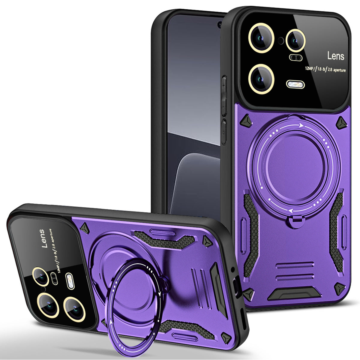 For Xiaomi 13 Pro 5G PC+TPU Shockproof Phone Case Kickstand Cover Compatible with MagSafe