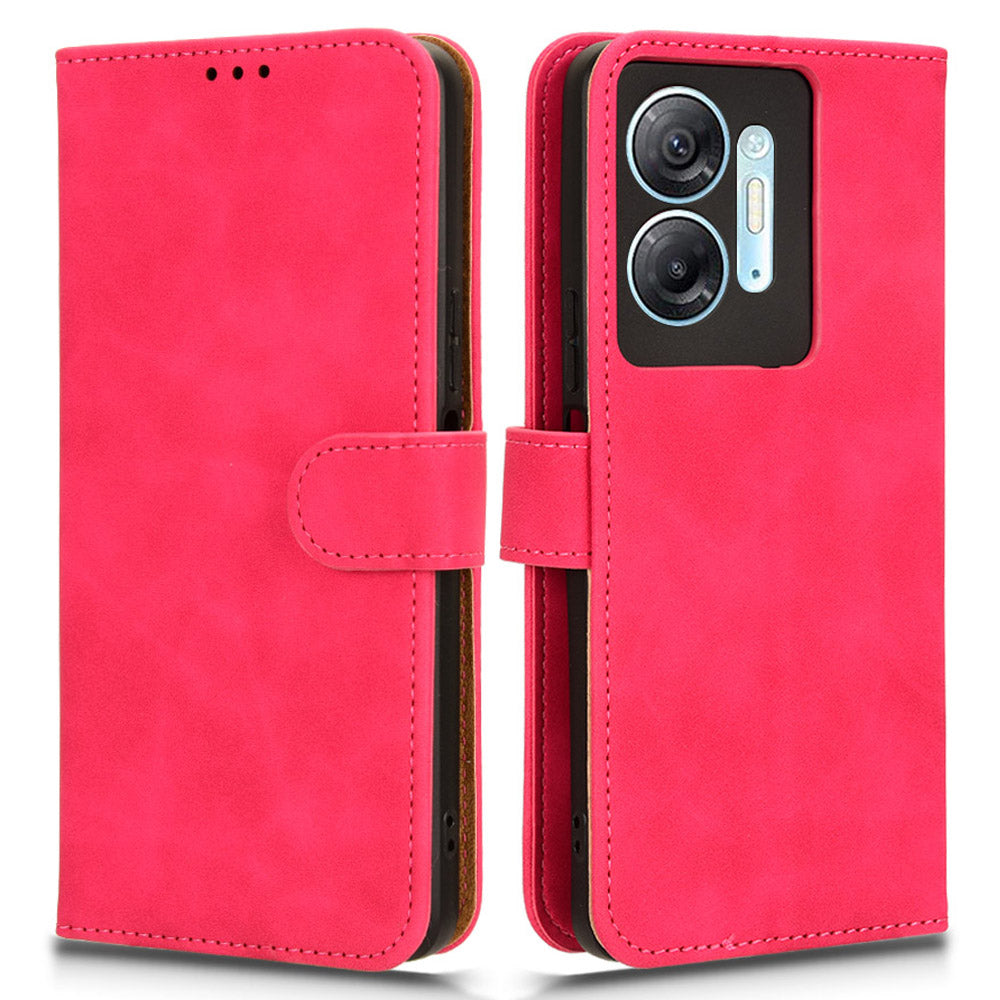 For Infinix Hot 30 5G Fall Protection PU Leather Wallet Stand Case Skin-touch Phone Cover
