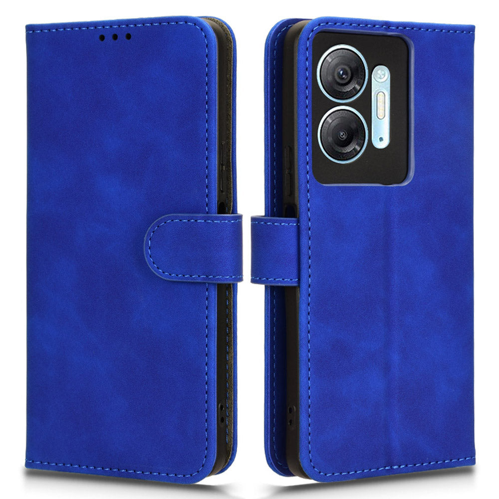 For Infinix Hot 30 5G Fall Protection PU Leather Wallet Stand Case Skin-touch Phone Cover