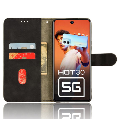 For Infinix Hot 30 5G Fall Protection PU Leather Wallet Stand Case Skin-touch Phone Cover