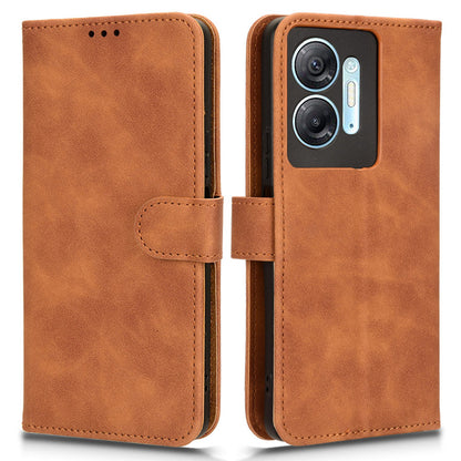 For Infinix Hot 30 5G Fall Protection PU Leather Wallet Stand Case Skin-touch Phone Cover