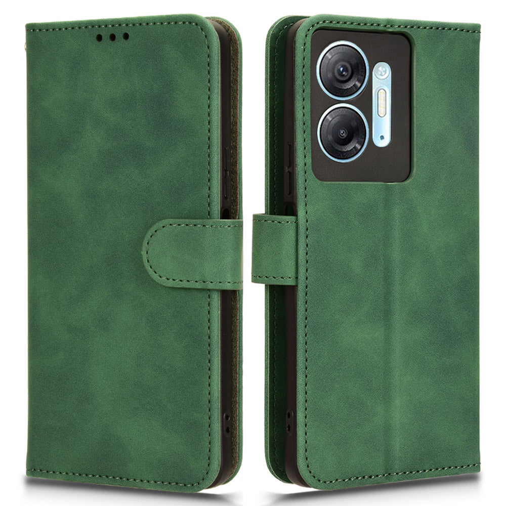 For Infinix Hot 30 5G Fall Protection PU Leather Wallet Stand Case Skin-touch Phone Cover