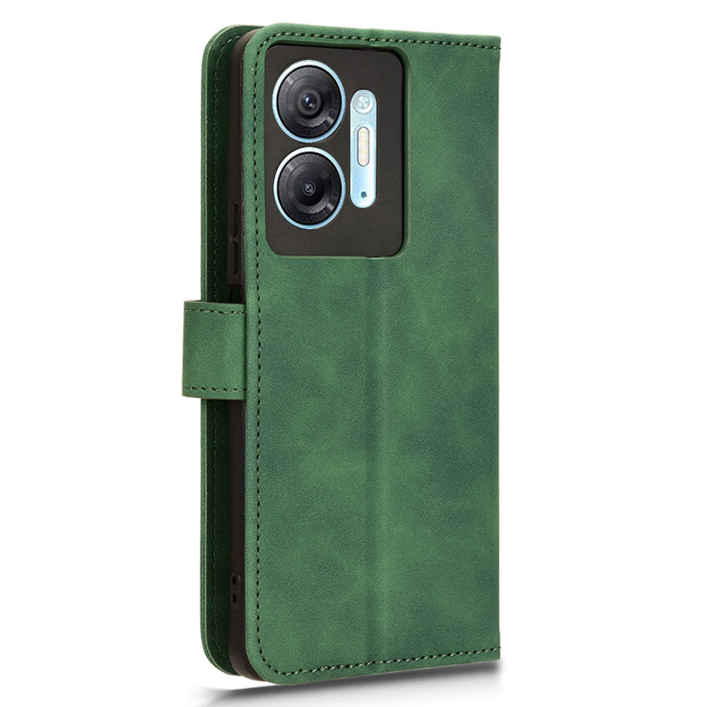 For Infinix Hot 30 5G Fall Protection PU Leather Wallet Stand Case Skin-touch Phone Cover