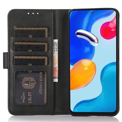 For Huawei Mate 60 Pro Cowhide Texture Cell Phone Case Leather Wallet Stand Anti-fall Cover