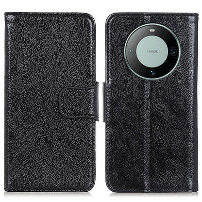 For Huawei Mate 60 Pro Nappa Texture Split Leather Stand Wallet Case Drop Protection Phone Cover