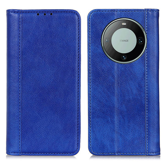 For Huawei Mate 60 Pro Anti-scratch Litchi Texture Phone Case Split Leather Wallet Stand Cover