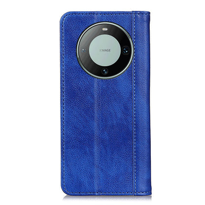 For Huawei Mate 60 Pro Anti-scratch Litchi Texture Phone Case Split Leather Wallet Stand Cover