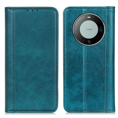 For Huawei Mate 60 Pro Anti-scratch Litchi Texture Phone Case Split Leather Wallet Stand Cover