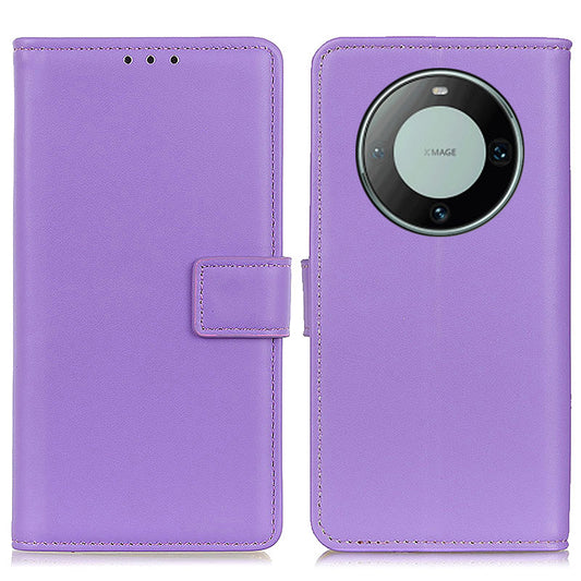 For Huawei Mate 60 Pro PU Leather Wallet Phone Cover Textured Flip Stand Smartphone Case