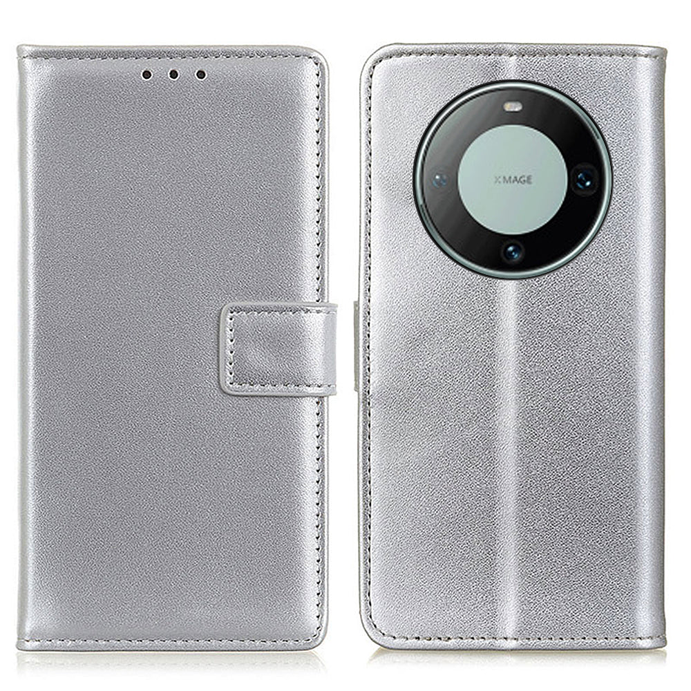 For Huawei Mate 60 Pro PU Leather Wallet Phone Cover Textured Flip Stand Smartphone Case