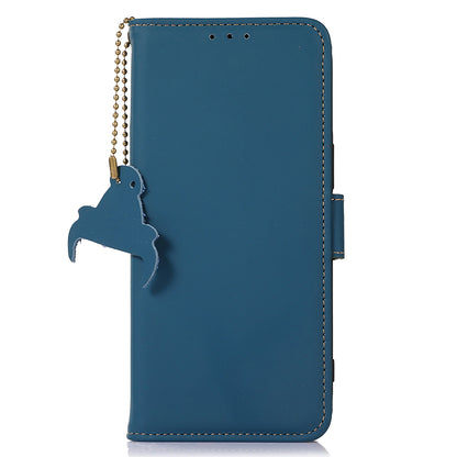 For Huawei Mate 60 Pro RFID Blocking Wallet Genuine Cow Leather Case Silky Feeling Phone Cover