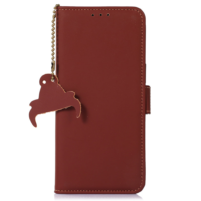 For Huawei Mate 60 Pro RFID Blocking Wallet Genuine Cow Leather Case Silky Feeling Phone Cover