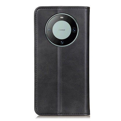 For Huawei Mate 60 Pro Cowhide Texture Phone Case Shockproof Split Leather Wallet Stand Shell