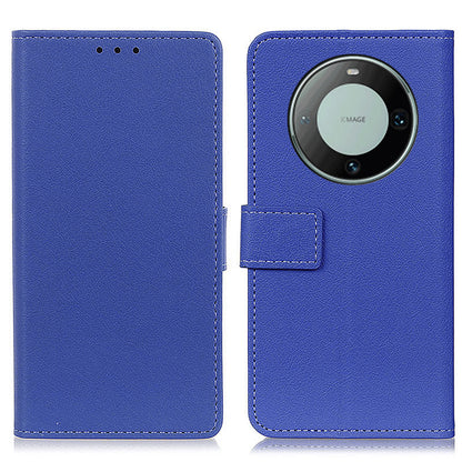 For Huawei Mate 60 Pro Textured PU Leather Cover Wallet Phone Case with Stand