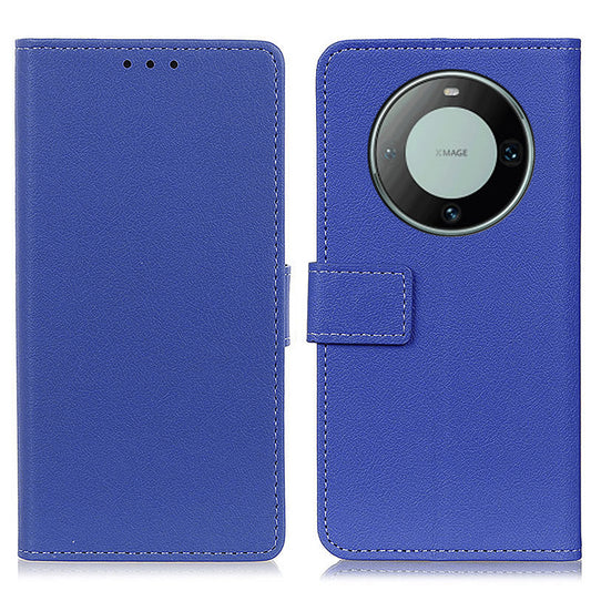 For Huawei Mate 60 Pro Textured PU Leather Cover Wallet Phone Case with Stand