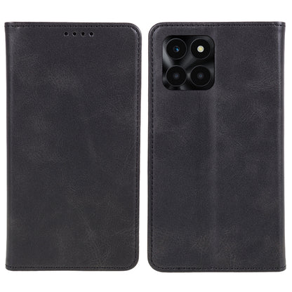For Honor X6a 4G PU Leather Calf Texture Stand Wallet Cover Magnetic Closing Phone Case