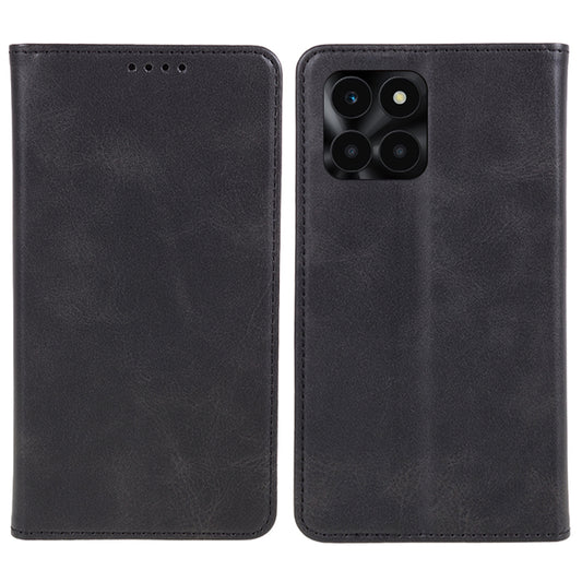 For Honor X6a 4G PU Leather Calf Texture Stand Wallet Cover Magnetic Closing Phone Case