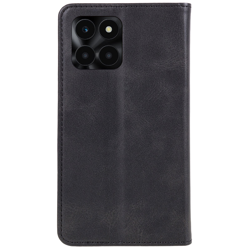 For Honor X6a 4G PU Leather Calf Texture Stand Wallet Cover Magnetic Closing Phone Case