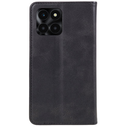 For Honor X6a 4G PU Leather Calf Texture Stand Wallet Cover Magnetic Closing Phone Case