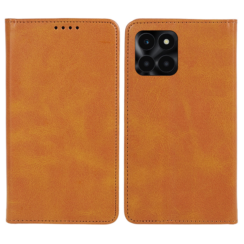 For Honor X6a 4G PU Leather Calf Texture Stand Wallet Cover Magnetic Closing Phone Case