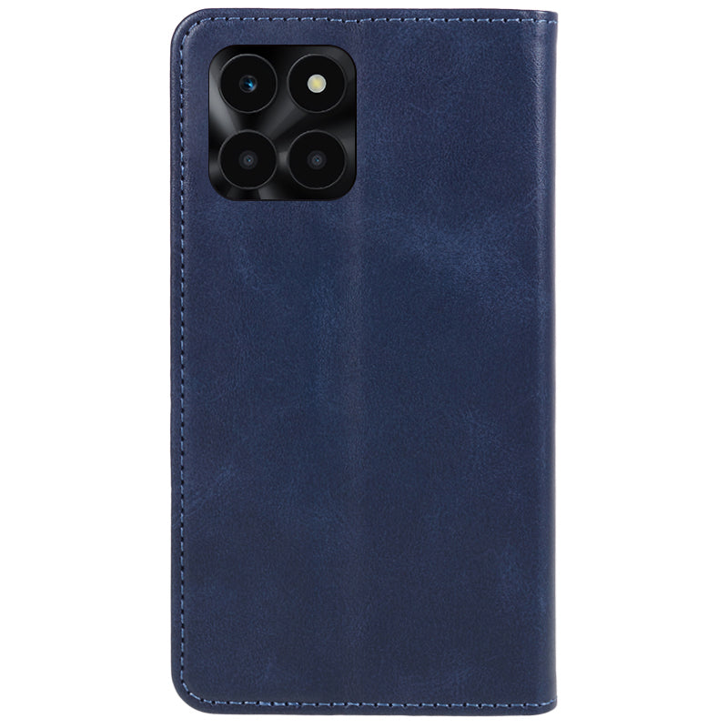 For Honor X6a 4G PU Leather Calf Texture Stand Wallet Cover Magnetic Closing Phone Case