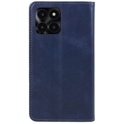 For Honor X6a 4G PU Leather Calf Texture Stand Wallet Cover Magnetic Closing Phone Case