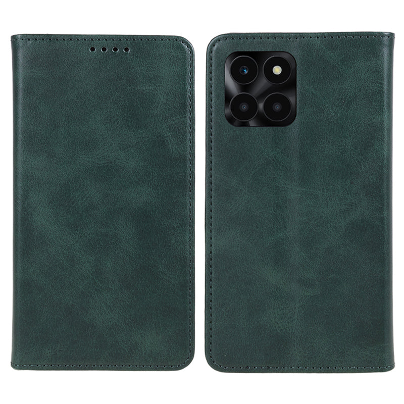 For Honor X6a 4G PU Leather Calf Texture Stand Wallet Cover Magnetic Closing Phone Case
