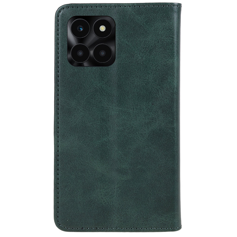 For Honor X6a 4G PU Leather Calf Texture Stand Wallet Cover Magnetic Closing Phone Case