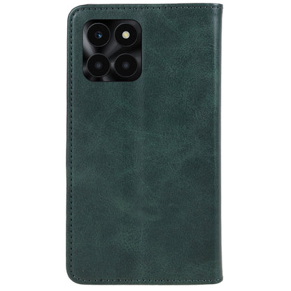 For Honor X6a 4G PU Leather Calf Texture Stand Wallet Cover Magnetic Closing Phone Case