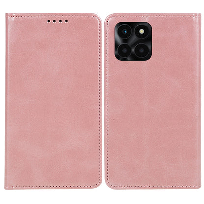 For Honor X6a 4G PU Leather Calf Texture Stand Wallet Cover Magnetic Closing Phone Case