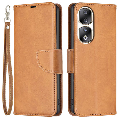For Honor 90 Pro Full Protection Wallet Case Textured PU Leather Foldable Stand Phone Cover