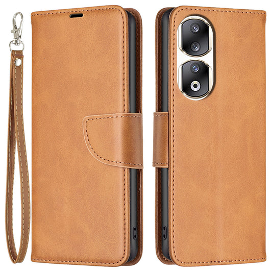 For Honor 90 Pro Full Protection Wallet Case Textured PU Leather Foldable Stand Phone Cover