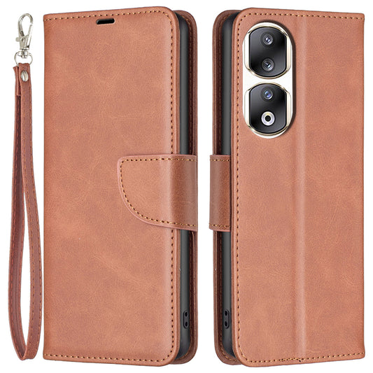 For Honor 90 Pro Full Protection Wallet Case Textured PU Leather Foldable Stand Phone Cover