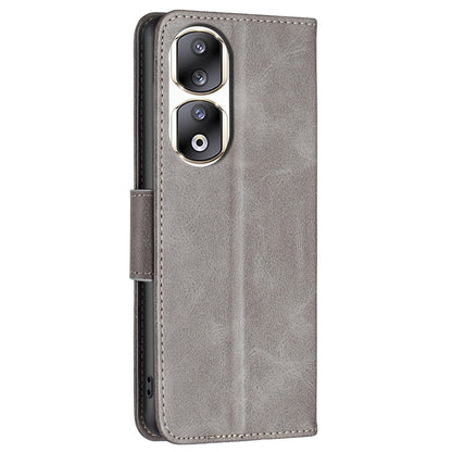 For Honor 90 Pro Full Protection Wallet Case Textured PU Leather Foldable Stand Phone Cover