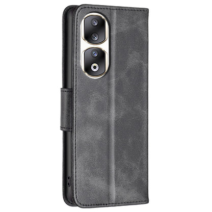 For Honor 90 Pro Full Protection Wallet Case Textured PU Leather Foldable Stand Phone Cover