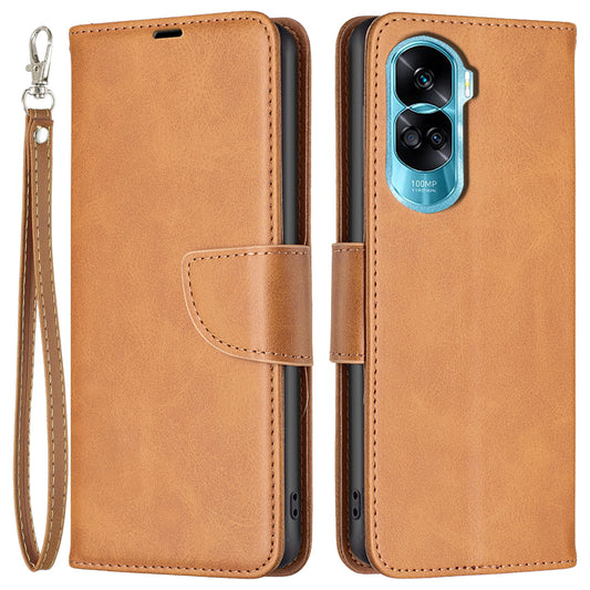 For Honor 90 Lite 5G / X50i 5G Fully Wrapped Wallet Case Textured PU Leather Stand Phone Cover