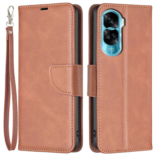 For Honor 90 Lite 5G / X50i 5G Fully Wrapped Wallet Case Textured PU Leather Stand Phone Cover