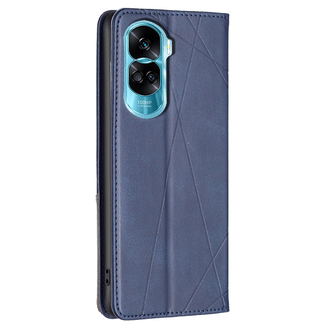 For Honor X50i 5G / 90 Lite 5G Stand Cover PU Leather Phone Case Imprinted Anti-scratch Card Slots Cell Phone Shell