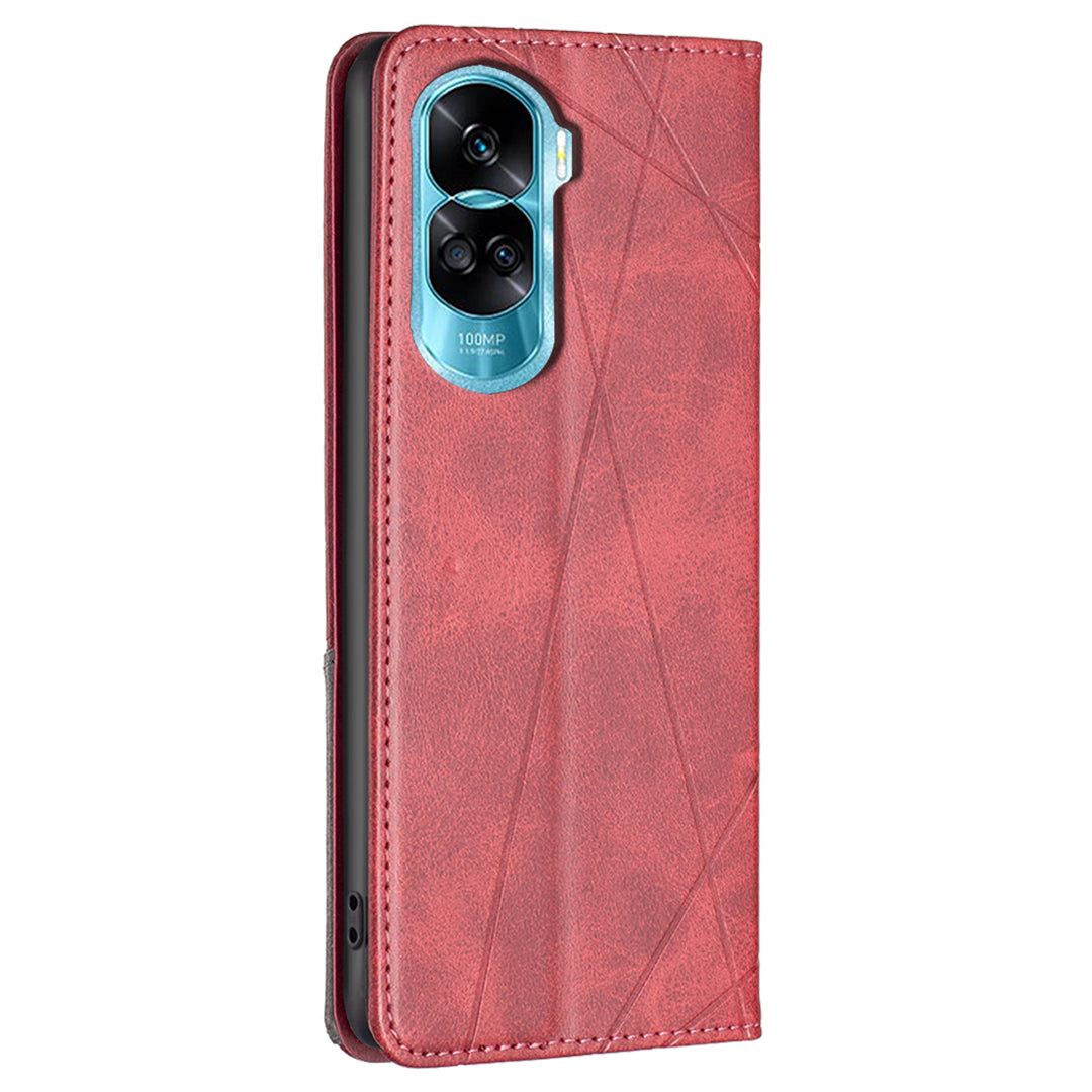 For Honor X50i 5G / 90 Lite 5G Stand Cover PU Leather Phone Case Imprinted Anti-scratch Card Slots Cell Phone Shell