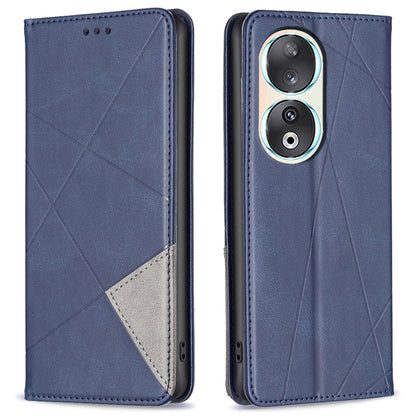For Honor 90 Anti-Scratch Stand Leather Cover Imprinted Line Card Slots Mobile Phone Case