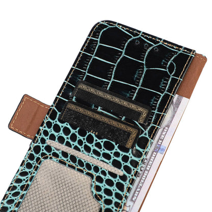 RFID Blocking Case for Honor 90 Genuine Cow Leather Phone Wallet Cover with Stand