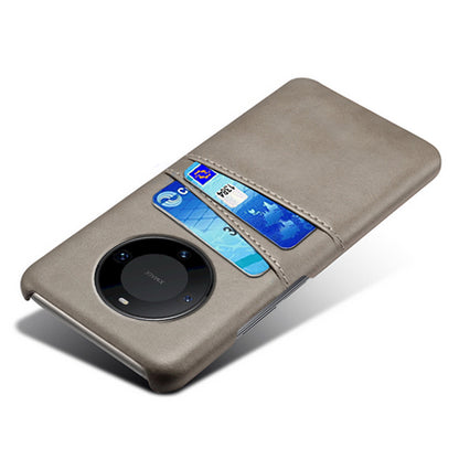 For Huawei Mate 60 PU Leather Coated PC Phone Case Smartphone Cover with Dual Card Slots