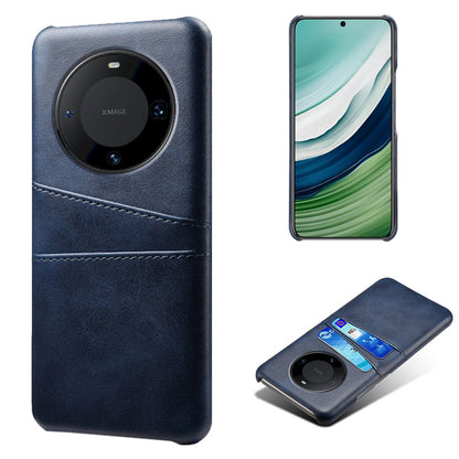 For Huawei Mate 60 PU Leather Coated PC Phone Case Smartphone Cover with Dual Card Slots